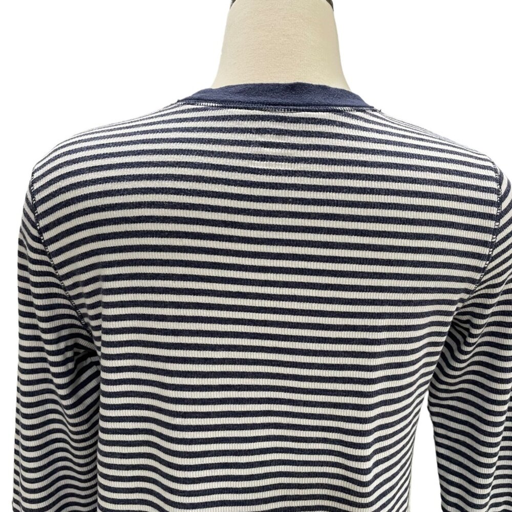 Aerie Women's Striped Long-Sleeve T-Shirt Medium Nautical Casual Comfy Summer - Picture 9 of 11